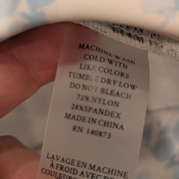 Love Shack Fancy Blue Floral Leggings Size M - Picture 6 of 7